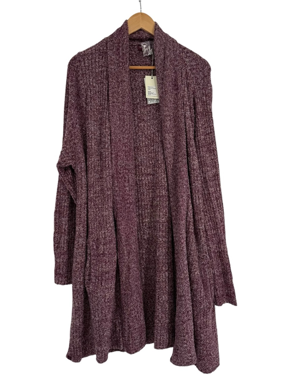 Barefoot Dreams Montecito Cardigan cozy chic lite Sweater Size 3X Burgundy NWT